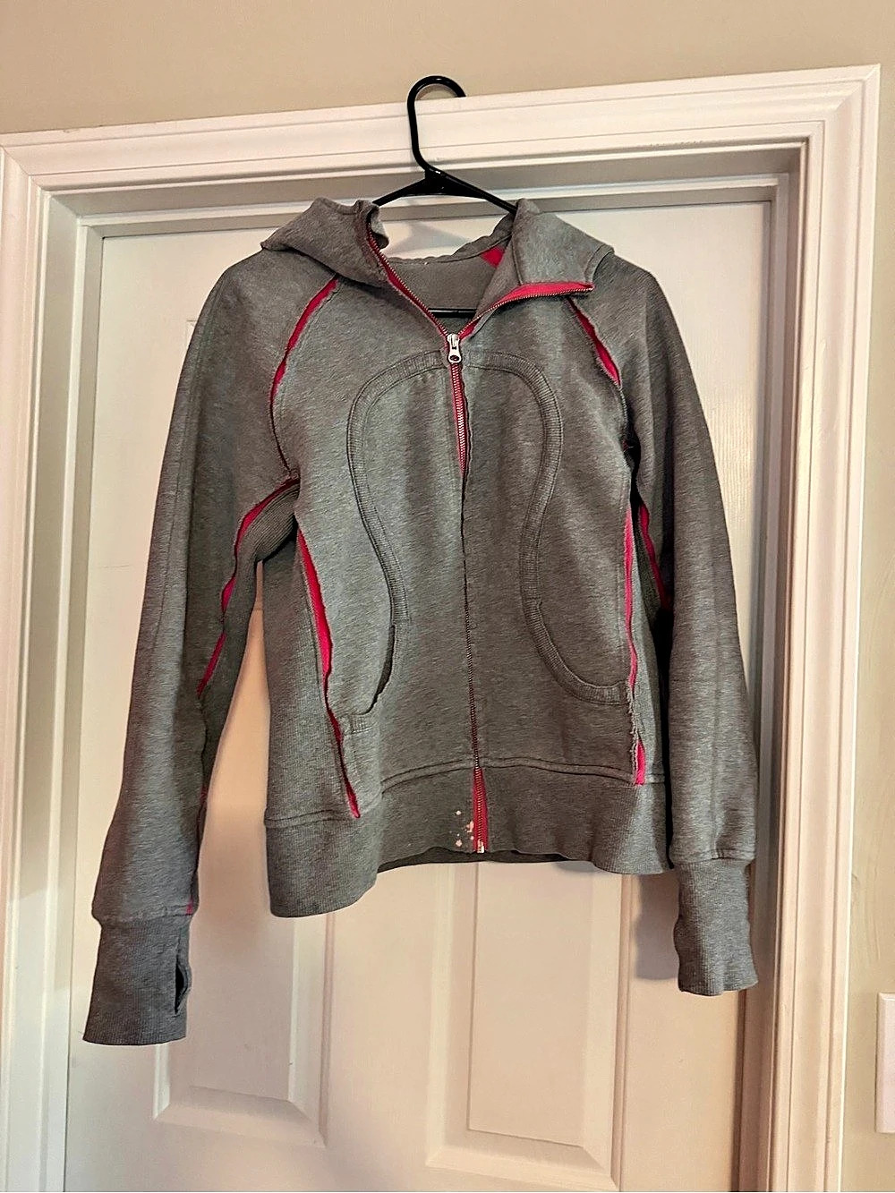 lululemon Scuba Hoodie Gray & Red Women's Size 10